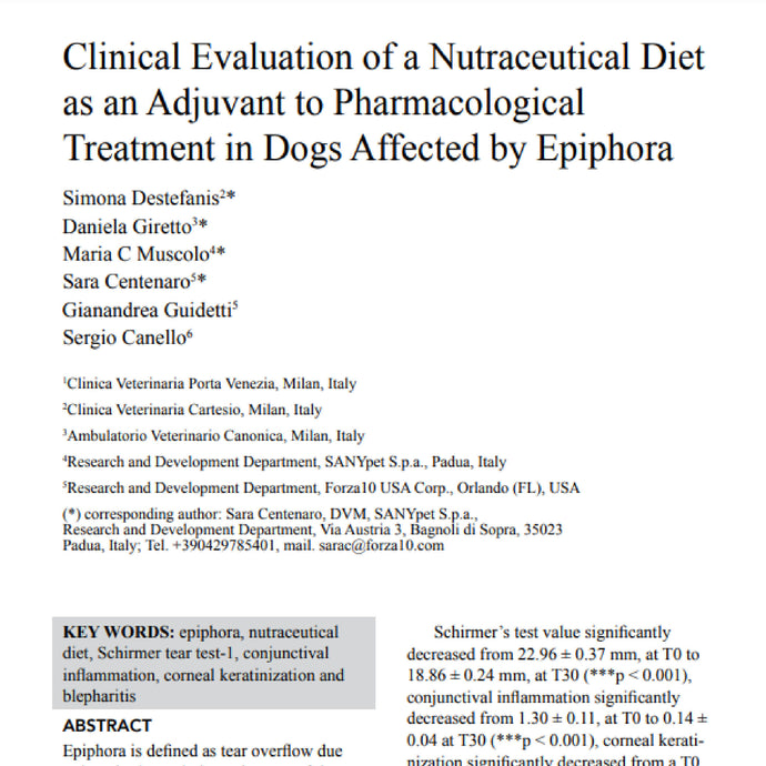Clinical efficacy of the LUX ACTIVE diet in dogs with epiphora