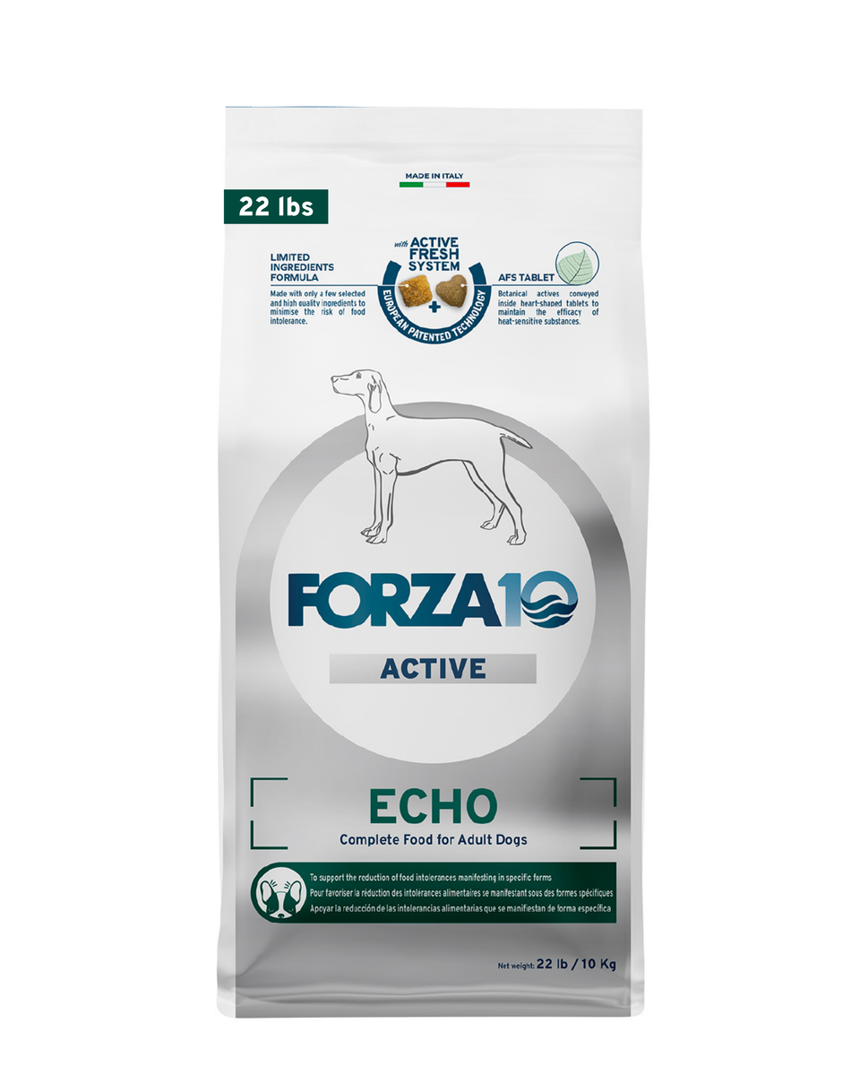 FORZA10 ACTIVE ECHO 4kg エコーアクティブ フォルツァ Echo Dry Dog Food for Ear Health & Food Sensitivities, Fish Flavor
