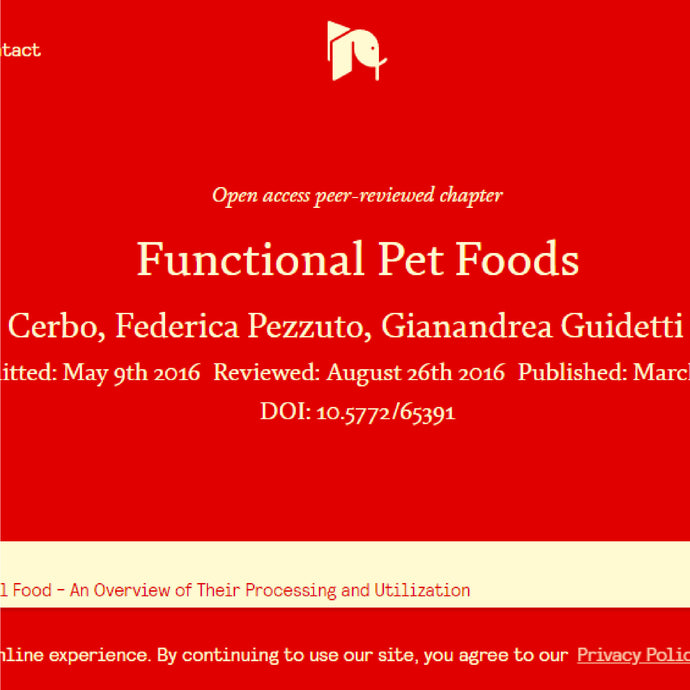 Functional foods in dogs and cats