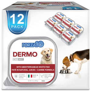 Dermo Wet Dog Food for Itchy Skin & Coat Health, Fish Flavor